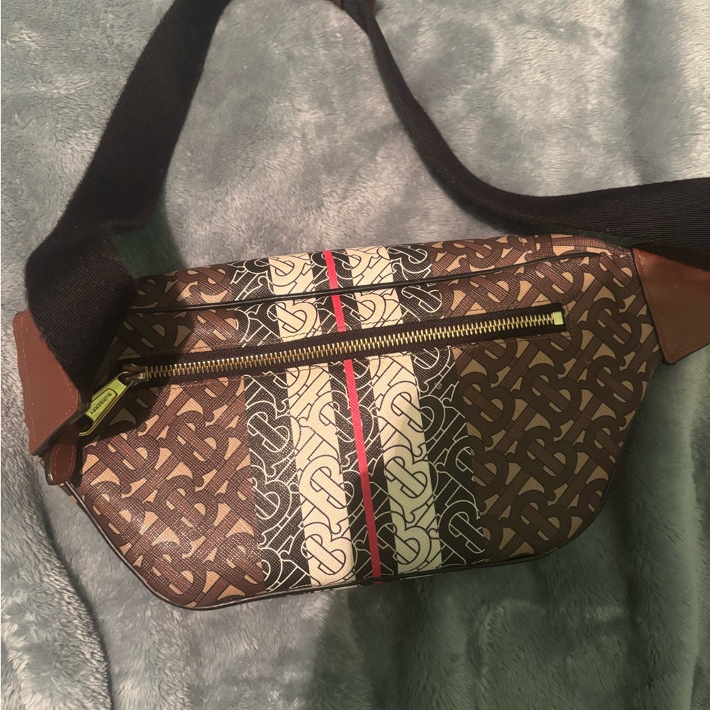 Brown Patterned Men's Bag